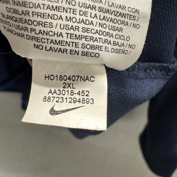 Nike Track Jacket Mens XXL 2XL Blue Full Zip Dri Fit Activewear - Picture 7 of 8